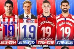 出神锋!马竞近年19号:科斯塔、托雷斯、库尼亚、莫拉塔、小蜘蛛 出神锋!马竞近年19号:科斯塔、托雷斯、库尼亚、莫拉塔、小蜘蛛