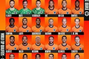 荷兰队名单:范迪克领衔利物浦4人,德容、廷伯在列,无德里赫特 荷兰队名单:范迪克领衔利物浦4人,德容、廷伯在列,无德里赫特