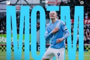 打进制胜球!哈兰德当选曼城1-0布伦特福德一役队内最佳 打进制胜球!哈兰德当选曼城1-0布伦特福德一役队内最佳