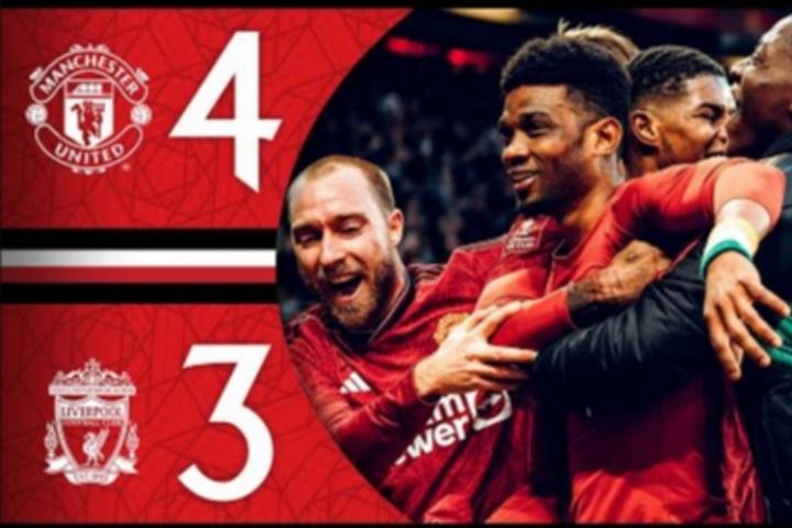 跌宕起伏!24年足总杯,阿玛德加时绝杀,曼联4-3击败利物浦晋级 跌宕起伏!24年足总杯,阿玛德加时绝杀,曼联4-3击败利物浦晋级